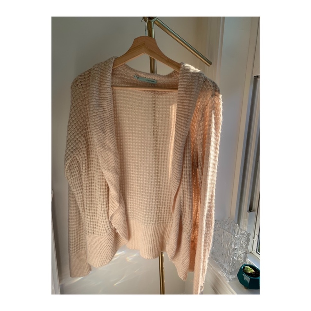 Maurices Beige Knit Cardigan